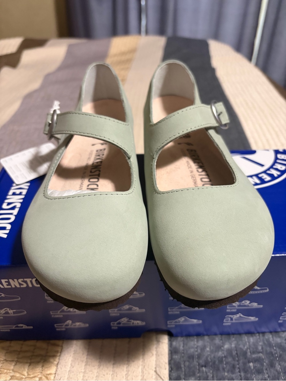 Birkenstock Women’s Mary Jane Flats in Light Sage - Picture 2 of 7